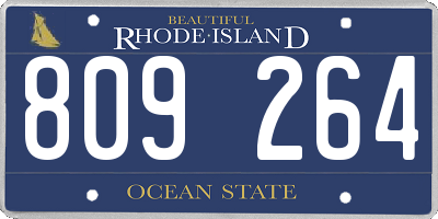 RI license plate 809264