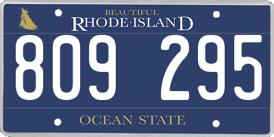 RI license plate 809295