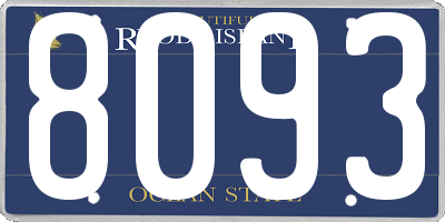 RI license plate 8093