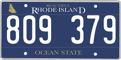 RI license plate 809379