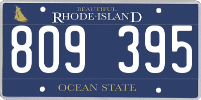 RI license plate 809395