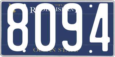 RI license plate 8094