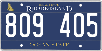 RI license plate 809405