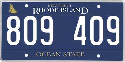 RI license plate 809409