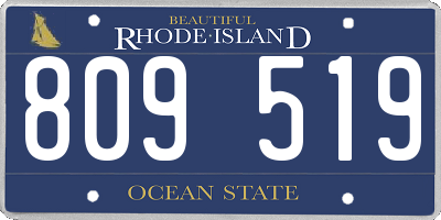 RI license plate 809519