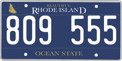 RI license plate 809555