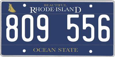 RI license plate 809556