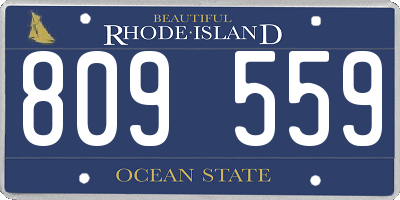 RI license plate 809559