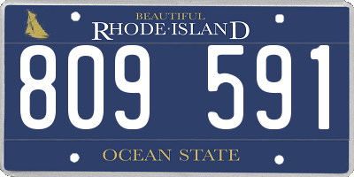 RI license plate 809591