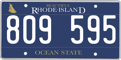 RI license plate 809595