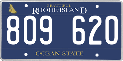 RI license plate 809620