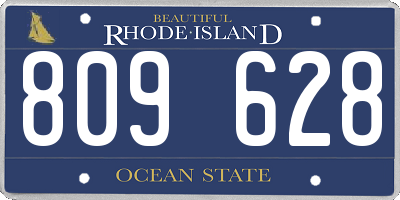 RI license plate 809628