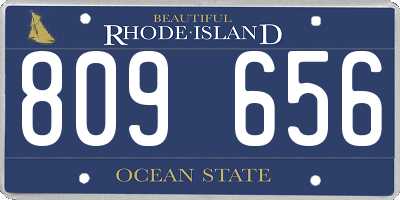 RI license plate 809656
