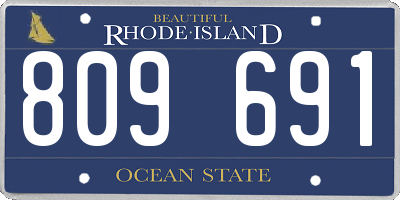 RI license plate 809691