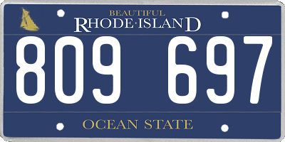 RI license plate 809697