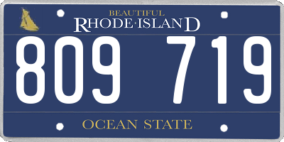 RI license plate 809719