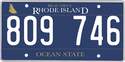 RI license plate 809746