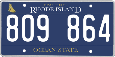 RI license plate 809864