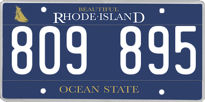 RI license plate 809895