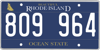 RI license plate 809964