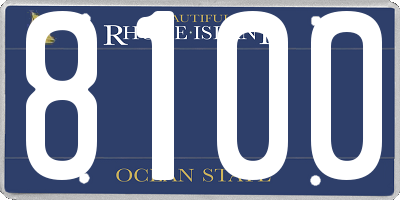 RI license plate 8100