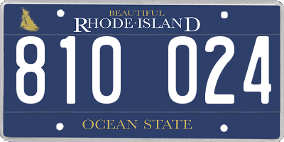 RI license plate 810024