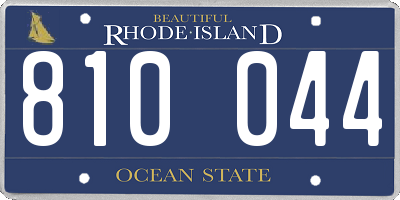 RI license plate 810044