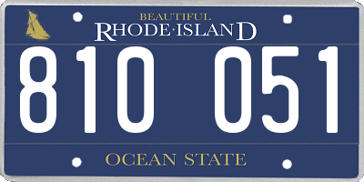RI license plate 810051