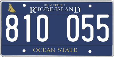 RI license plate 810055