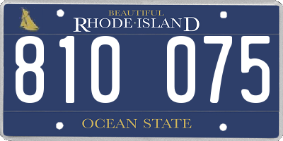 RI license plate 810075