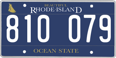 RI license plate 810079