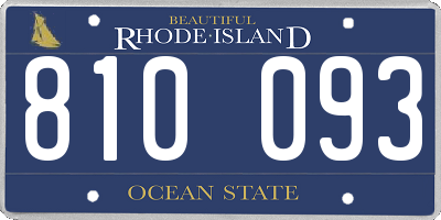 RI license plate 810093