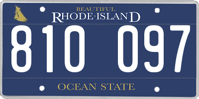 RI license plate 810097