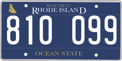 RI license plate 810099