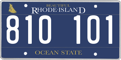 RI license plate 810101