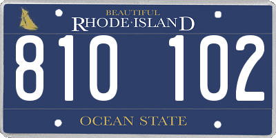 RI license plate 810102