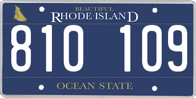 RI license plate 810109