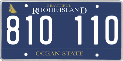 RI license plate 810110