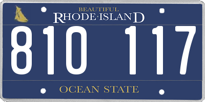 RI license plate 810117