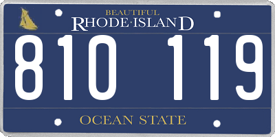 RI license plate 810119
