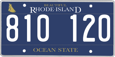 RI license plate 810120
