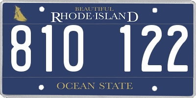 RI license plate 810122