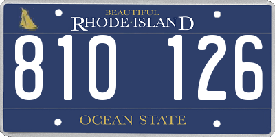 RI license plate 810126