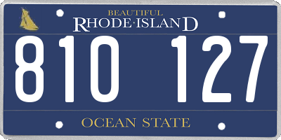 RI license plate 810127