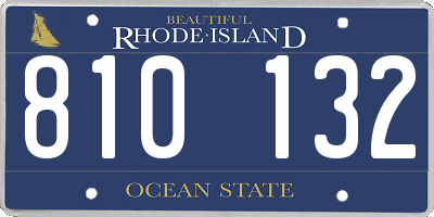 RI license plate 810132