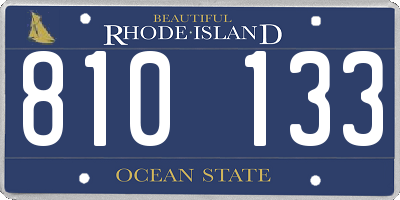 RI license plate 810133