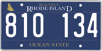 RI license plate 810134
