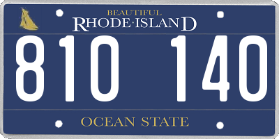 RI license plate 810140