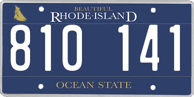 RI license plate 810141