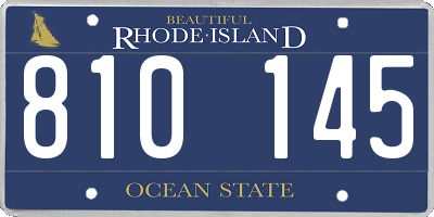 RI license plate 810145